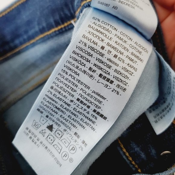 LEVI'S 710 Blue Super Skinny Jeans - Picture 8 of 11